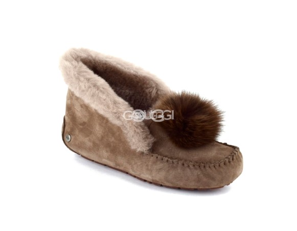 Женские мокасины Alena Pom Pom Cappuchino