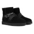 Мужские ультра короткие угги UGG Classic Ultra Mini Hybrid Strap Short Boots Black