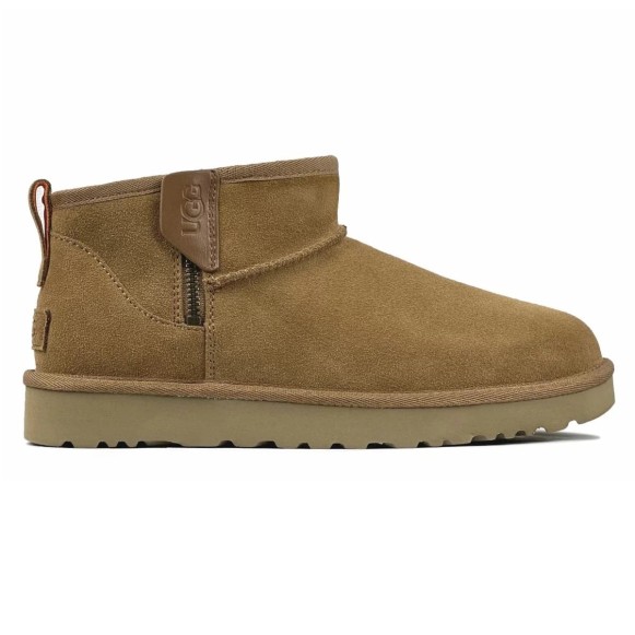 Мужские ультра мини угги на молнии Ugg Mens Classic Ultra Mini Zip Boot Chestnut
