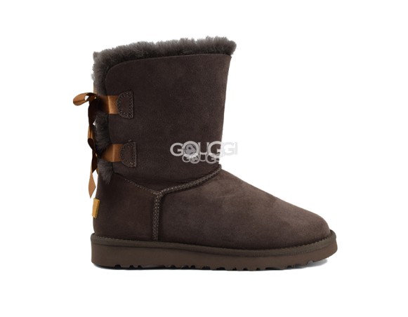 Женские угги с бантиками Bailey Bow Chocolate II