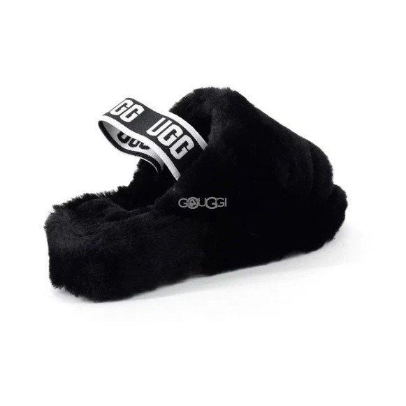 Женские сандалии Ugg Fluff Yeah Slide Black