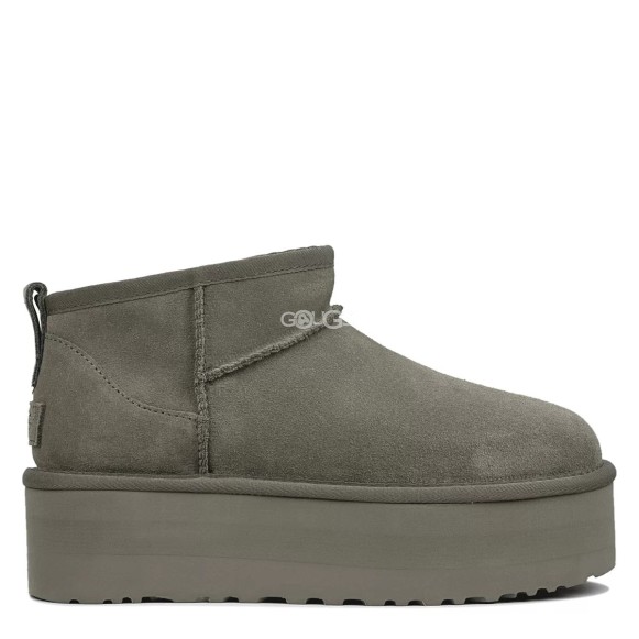 Женские ультра мини угги на платформе Ugg Classic Ultra Mini Platform Smoke