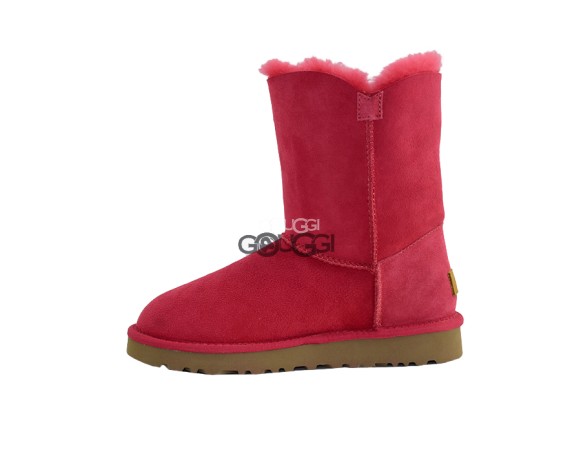 Женские угги с пуговицей Bailey Button II Dark Red