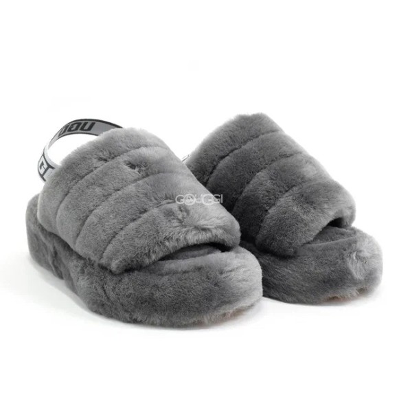 Женские сандалии Ugg Fluff Yeah Slide Grey