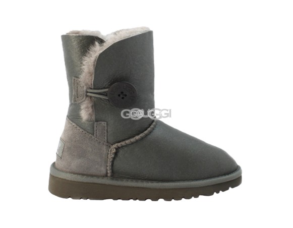 Детские угги с пуговицей Kids Bailey Button Metallic Grey