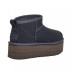 Женские ультра мини угги на платформе UGG Classic Ultra Mini Platform Eve Blue