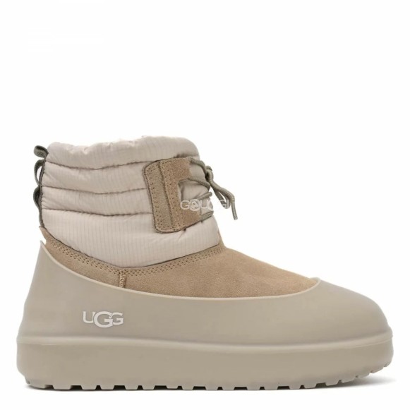 Женские мини угги с галошами Ugg Classic Mini Lace-up Weather Sand