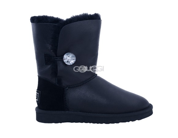 Женские угги с пуговицей Bailey Button Bling Metallic Black