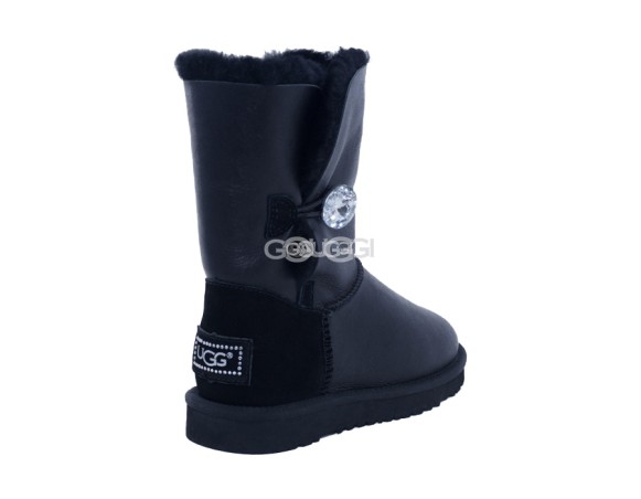 Женские угги с пуговицей Bailey Button Bling Metallic Black