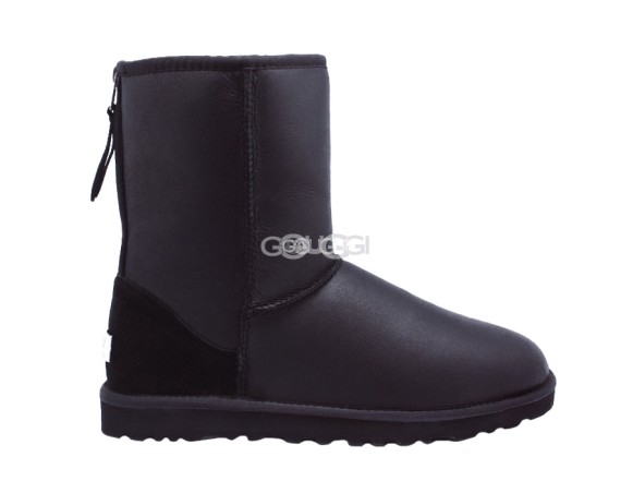 Мужские короткие угги на молнии Classic Short ZIP Metallic Black