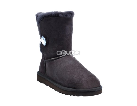 Женские угги с пуговицей Bailey Button Bling Chocolate