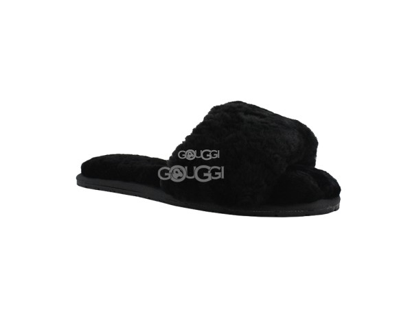 Женские тапочки Fluff Slide Slippers Black