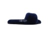 Fluff Slide Slippers Navy