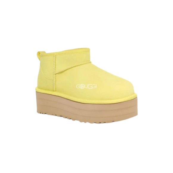 Женские ультра мини угги на платформе Classic Ultra Mini Platform Pearfect Yellow