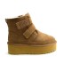 Женские короткие угги на платформе Ugg Classic Short Suede Platform Chestnut