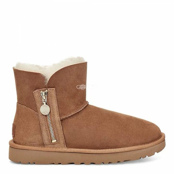Женские угги на молнии Ugg Bailey Zip Mini Chestnut