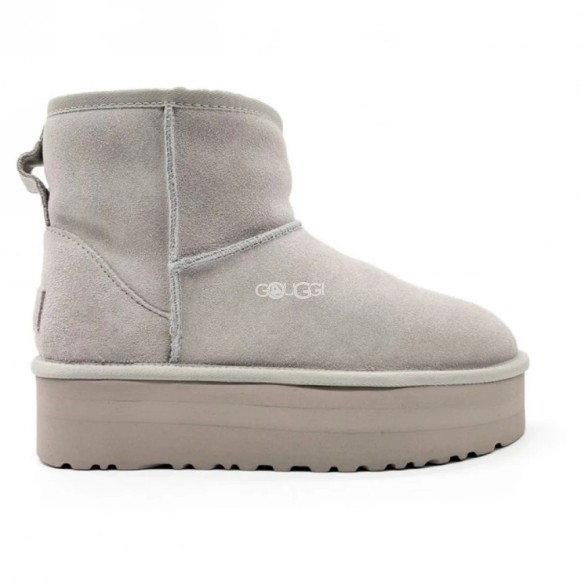 Женские угги на платформе Classic Mini Platform Grey Violet